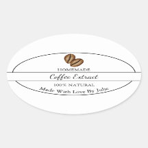 Eenvoudig huisgemaakt koffie extract label