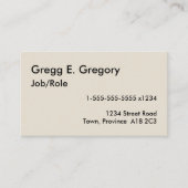 Eenvoudig, Humble en Mini Visitekaartje (Voorkant)