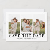 Eenvoudig Huwelijk 3 Foto's Save the Date (Voorkant)