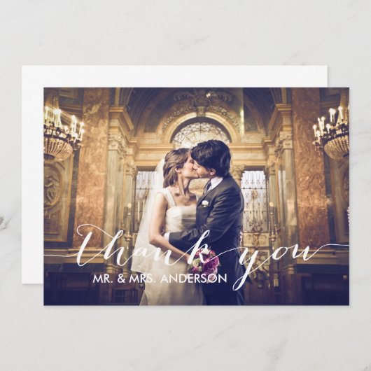 Eenvoudig huwelijk bedankt (Voorkant / Achterkant)