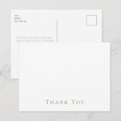 Eenvoudig huwelijk bedankt briefkaart (Voorkant / Achterkant)