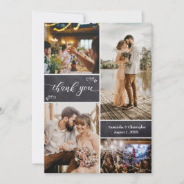 Eenvoudig huwelijk bedankt Foto Collage=