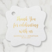 Eenvoudig huwelijk bedankt Gold Foil Bedankjes Labels (Voorkant)