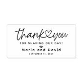 Eenvoudig huwelijk bedankt rubberstempel (Afrduk)