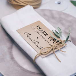 Eenvoudig huwelijk bedankt rubberstempel