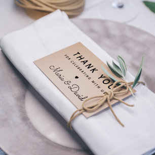 Eenvoudig huwelijk bedankt rubberstempel