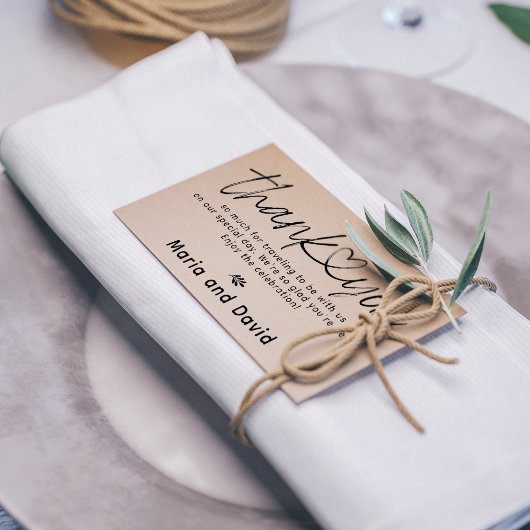 Eenvoudig huwelijk bedankt rubberstempel