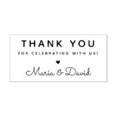 Eenvoudig huwelijk bedankt rubberstempel (Afrduk)
