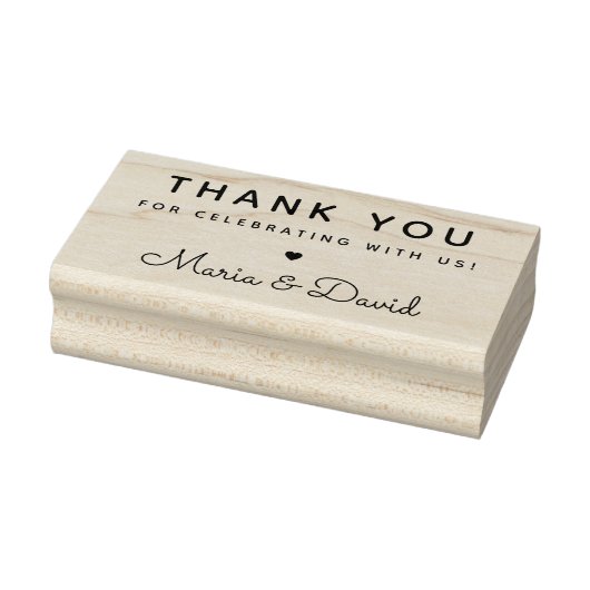 Eenvoudig huwelijk bedankt rubberstempel (Stempel)