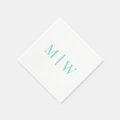 Eenvoudig Huwelijk Koppel 2 Initiele Monogram VS D Servet (Hoek)