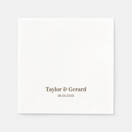 Eenvoudig huwelijk servet