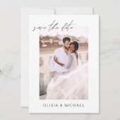 Eenvoudig huwelijk: sla de datum-fotominimalist op save the date (Voorkant)