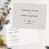 Eenvoudig huwelijk sparen de Datum Aankondigingskaart