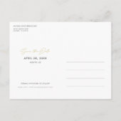 Eenvoudig huwelijk sparen de Datum Aankondigingskaart (Achterkant)