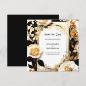 Eenvoudig huwelijk sparen de Datum Kaart (Voorkant / Achterkant)