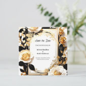 Eenvoudig huwelijk sparen de Datum Kaart (Staand voorkant)