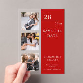 Eenvoudig huwelijk sparen het Afbeelding van de Da Acryl Uitnodigingen (Insitu (Draagbaar))