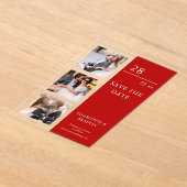 Eenvoudig huwelijk sparen het Afbeelding van de Da Acryl Uitnodigingen (Laagn)