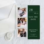 Eenvoudig huwelijk sparen het Afbeelding van de Da Acryl Uitnodigingen<br><div class="desc">Simple Wedding Save The Date Photo Afbeelding Wedding Acrylic Invitations bevat drie van uw favoriete foto's met de tekst "Save the date" in een stijlvol script. Eenvoudig,  modern en elegant voor uw bruiloft. Ontworpen door ©2024 Evco Studio www.zazzle.com/store/evcostudioo</div>