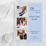 Eenvoudig huwelijk sparen het Afbeelding van de Da Acryl Uitnodigingen<br><div class="desc">Simple Wedding Save The Date Photo Afbeelding Wedding Acrylic Invitations bevat drie van uw favoriete foto's met de tekst "Save the date" in een stijlvol script. Eenvoudig,  modern en elegant voor uw bruiloft. Ontworpen door ©2024 Evco Studio www.zazzle.com/store/evcostudioo</div>
