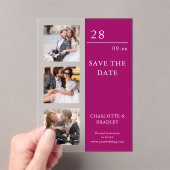 Eenvoudig huwelijk sparen het Afbeelding van de Da Acryl Uitnodigingen (Insitu (Draagbaar))