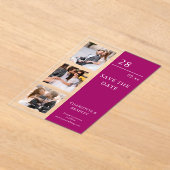 Eenvoudig huwelijk sparen het Afbeelding van de Da Acryl Uitnodigingen (Laagn)