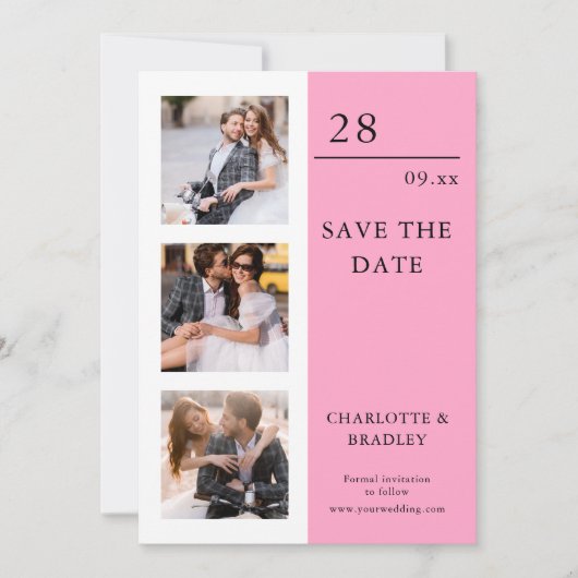 Eenvoudig huwelijk sparen het Afbeelding van de Da Save The Date (Voorkant)