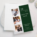 Eenvoudig huwelijk sparen het Afbeelding van de Da Vellum Uitnodigingen<br><div class="desc">Simple Wedding Save The Date Photo Afbeelding Vellum Invitations bevat drie van uw favoriete foto's met de tekst "Save the date" in een stijlvol script. Eenvoudig,  modern en elegant voor uw bruiloft. Ontworpen door ©2024 Evco Studio www.zazzle.com/store/evcostudioo</div>