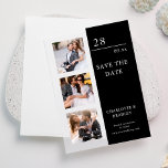 Eenvoudig huwelijk sparen het Afbeelding van de Da Vellum Uitnodigingen<br><div class="desc">Simple Wedding Save The Date Photo Afbeelding Vellum Invitations bevat drie van uw favoriete foto's met de tekst "Save the date" in een stijlvol script. Eenvoudig,  modern en elegant voor uw bruiloft. Ontworpen door ©2024 Evco Studio www.zazzle.com/store/evcostudioo</div>