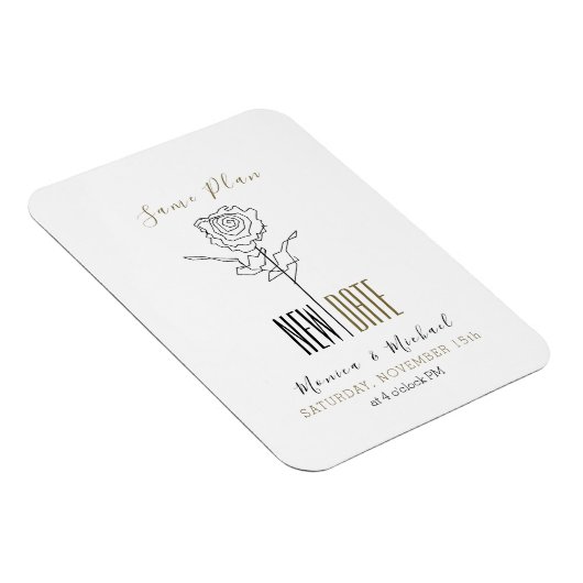 Eenvoudig huwelijk uitgesteld wijzig de datum magneet (Rechterzijde)