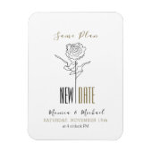 Eenvoudig huwelijk uitgesteld wijzig de datum magneet (Verticaal)