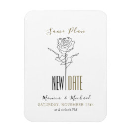 Eenvoudig huwelijk uitgesteld wijzig de datum magneet