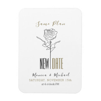 Eenvoudig huwelijk uitgesteld wijzig de datum magneet