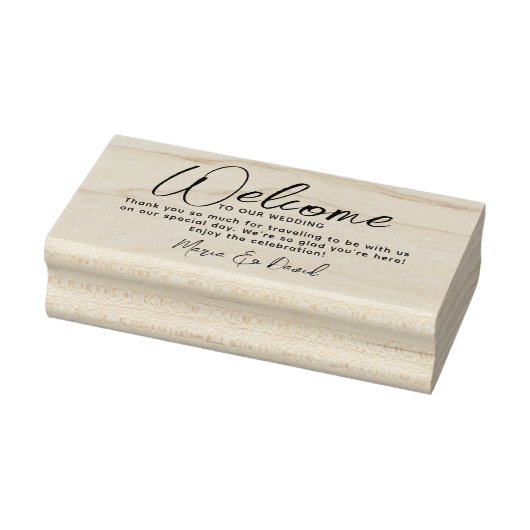 Eenvoudig huwelijk welkom Hartelijk dank Rubberstempel (Stempel)