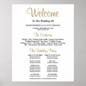 Eenvoudig huwelijksceremonieprogramma poster (Voorkant)