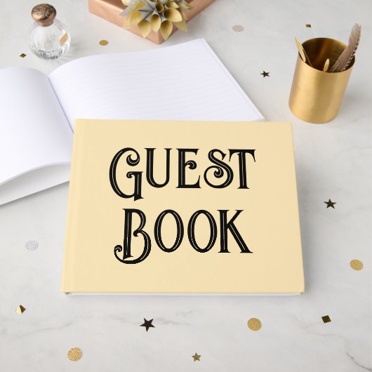 Eenvoudig huwelijksgastenboek gastenboek (Voorkant open)