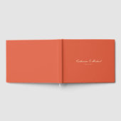 Eenvoudig huwelijksgastenboek in oranje zonsonderg gastenboek (Volledig)