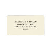 Eenvoudig huwelijkslabel etiket (Voorkant)