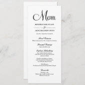 Eenvoudig huwelijksmenu / elegant huwelijksmenu menu (Voorkant / Achterkant)
