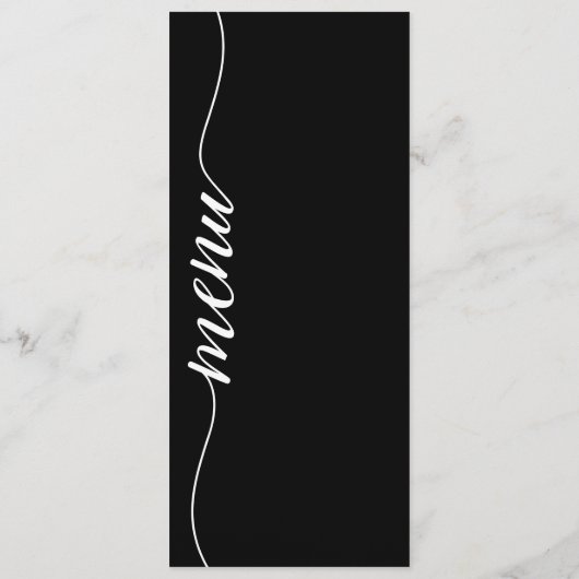 Eenvoudig huwelijksmenu Elegant script Menu (Achterkant)