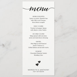 Eenvoudig huwelijksmenu Elegant script Menu
