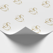 Eenvoudig huwelijksmonogram gepersonaliseerd met n cadeaupapier (Hoek)