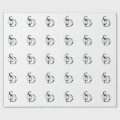 Eenvoudig huwelijksmonogram gepersonaliseerd met n cadeaupapier (Vlak)