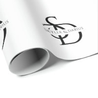 Eenvoudig huwelijksmonogram gepersonaliseerd met n