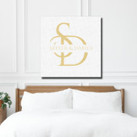 Eenvoudig huwelijksmonogram gepersonaliseerd met n
