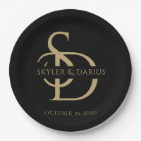 Eenvoudig huwelijksmonogram gepersonaliseerd met n