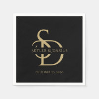 Eenvoudig huwelijksmonogram gepersonaliseerd met n