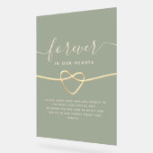 Eenvoudig huwelijksmonument acryl bord (Hoek)