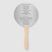 Eenvoudig Huwelijksprogramma Handwaaier (Achterkant)