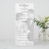 Eenvoudig huwelijksprogramma met foto programmakaart (Staand voorkant)